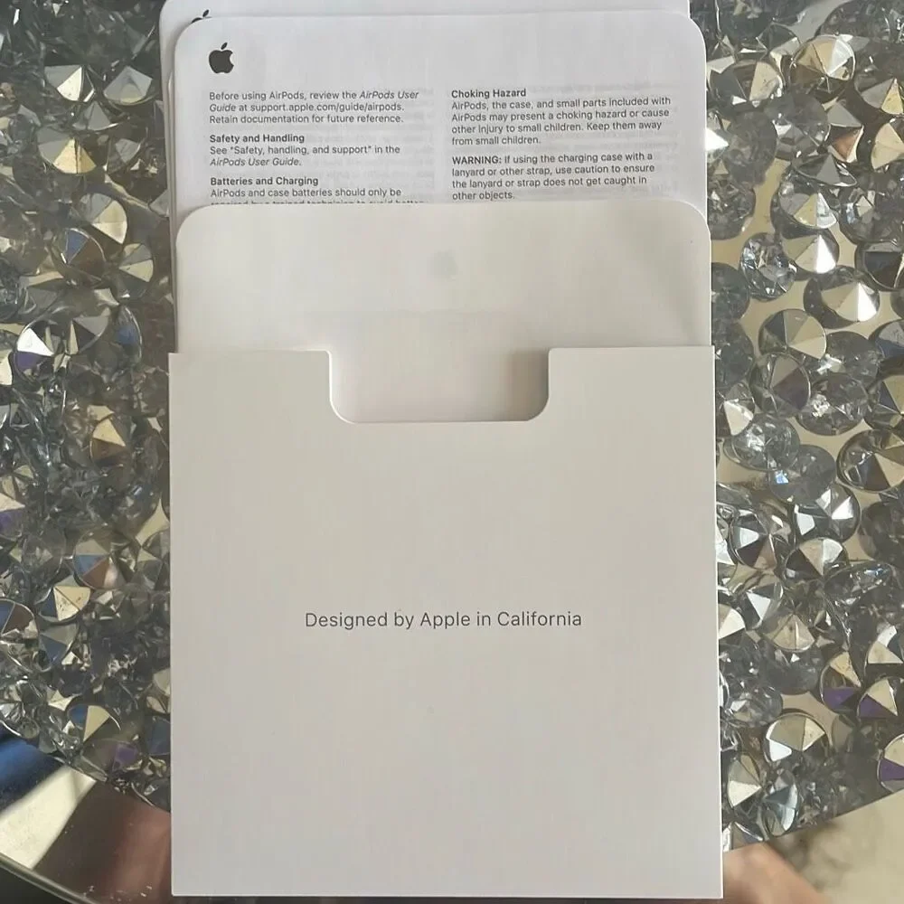 Empty box for apple AirPods Pro (2nd generation) includes 6 replacement earbuds